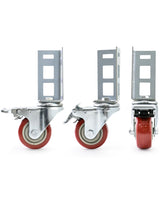 QWORK Storage Rack Caster Wheels, 8 Pack 3" Heavy Duty 500 lb. Max Total Capacity Storage Shelf Accessories, Fit for Boltless Self Locking Shelving Racks QWORK