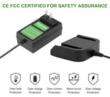 Hanaix 18V Lithium Battery Charger for Ridgid R840087 R840083 R840085 R840086 R840089 AC840085 AC840086 AC840089 for Ridgid 18V Battery Charger (Only fit for Lithium Battery) Hanaix