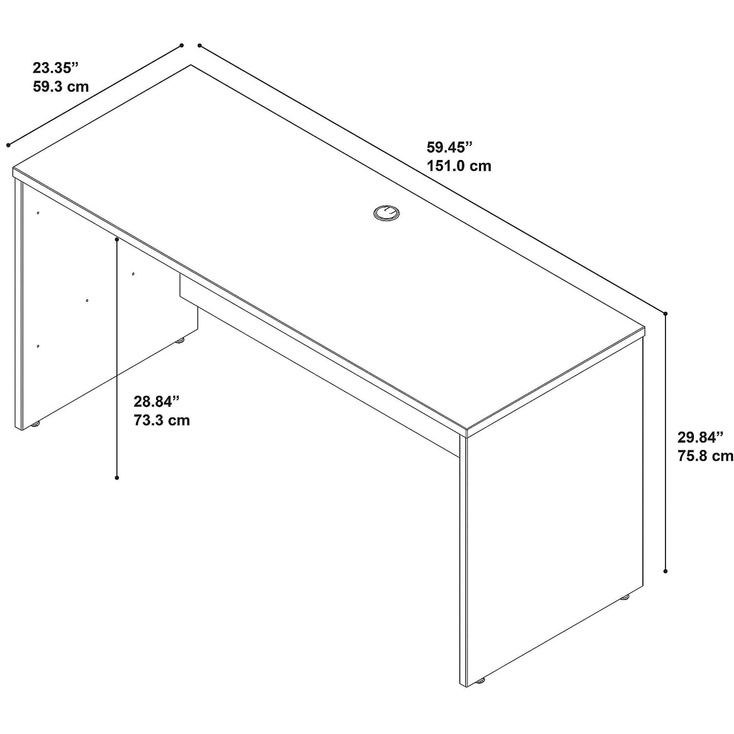 Bush Business Furniture Series C Office Desk - WoodArtSupply