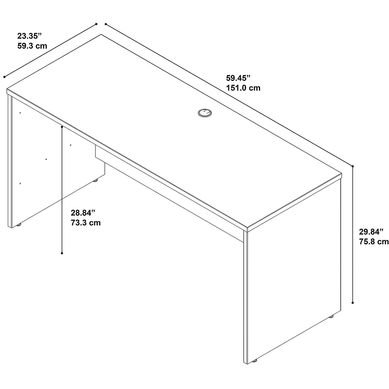 Bush Business Furniture Series C Office Desk - WoodArtSupply