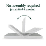 ZINUS No Assembly Metal Box Spring, 4 Inch White Mattress Foundation, Sturdy Metal Structure, Split King Zinus