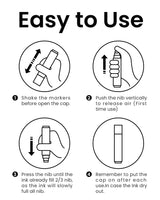 BIGTHUMB 3 Pcs Black Jumbo Permanent Markers: 15mm Wide Tip Thick Acrylic Paint Pen Large Calligraphy Marker for Rock Painting, Poster, Sign, Canvas, Glass, Wood, Ceramic BIGTHUMB