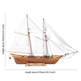 GAWEGM Wooden Ship Model Building Kits for Adults - 1/96 Scale Harvey 1847 Model Ships Assembled with Metal Accessory, for Collection, Teaching Exhibition, Ship Model Hobby, Assemble Expert GAWEGM