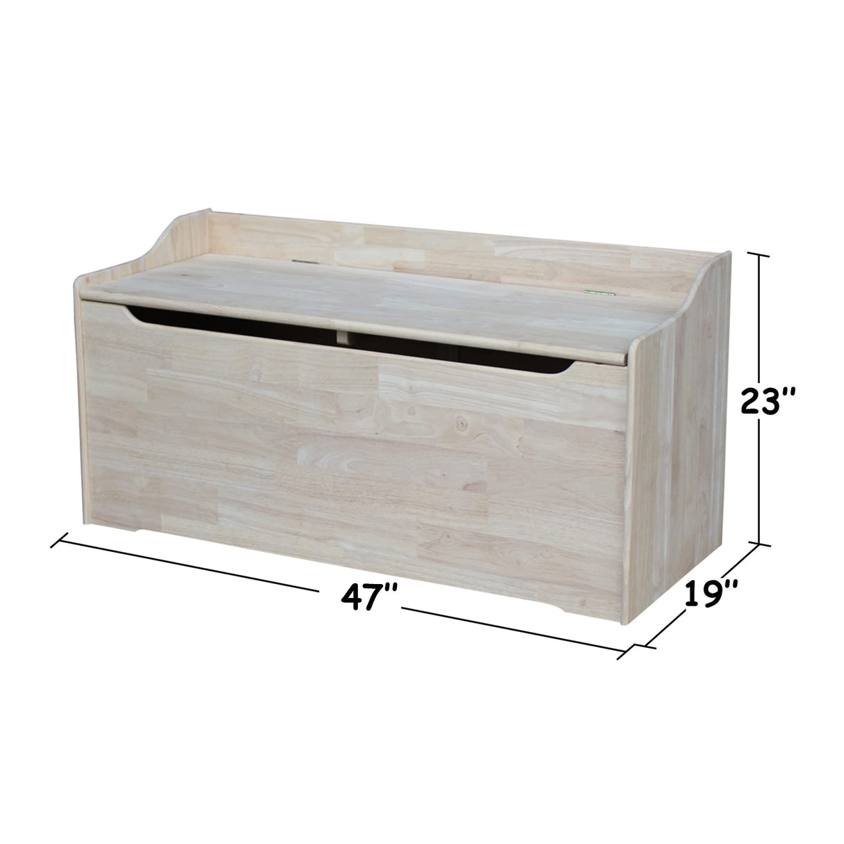 International Concepts Unfinished Storage Box, 23(H) x 47(W) x 19(D) IC International Concepts