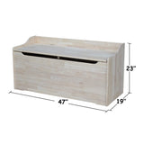 International Concepts Unfinished Storage Box, 23(H) x 47(W) x 19(D) IC International Concepts