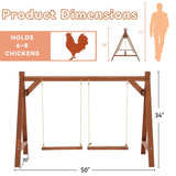 PETSFIT Chicken Roosting Bars for Hens with 2 Chicken Swings, Chicken Perch for Pet's Healthy & Play, Chicken Coop Accessories for 6-8 Chickens, Easy to Assemble&Clean Petsfit