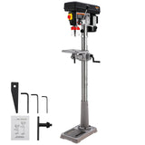 13 in Floor Drill Press, 7.5 Amp 120V Pure Copper Motor, 288-3084 RPM Variable Speed Cast Iron Bench Drill Press, 0-45° Tilting Worktable, Tabletop Drilling Machine for Wood Metal Garvee