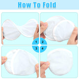 Mototo 30 Pieces Foldable Flying Disc Fans with Bag Folding Pocket Toy Set DIY Creative Gift Handheld Fabric Fan for Fun Party Favors Summer Outdoor Activity Game Halloween, White Mototo