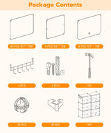 HOOBRO Shoe Rack, 6 Cubes Shoe Organizer with Doors, Plastic Panel Shoe Storage Cabinet for 24 Pairs of Shoes, for Closet, Entryway, Hallway, White WT26SC01G1 HOOBRO