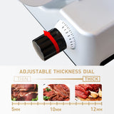 Meat Slicer,Commercial Meat Slicer,340W Frozen Meat Cheese Deli Slicer,10 inch Electric Food Slicer,Easy to Clean,Low Noises, Home Use and for Commercial-Meat Slicer for Home LELOCLE