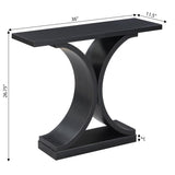 Convenience Concepts Newport Infinity Console Table, Black Convenience Concepts