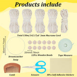 ACRNIGHEET DIY Macrame Kit for Adults Beginners DIY Boho Macrame Leaves Tree of Life Wall Hanging Making Kits with Macrame Supplies Wall Hanging Kit Ornaments for Home Decor Craft Gifts(Beige Series) ACRNIGHEET