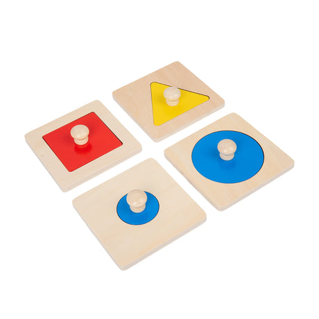 Montesoori Baby Toys Puzzles Colorful Multiple Shape Puzzles Toys for 6-12 Months 1 2 3 Years Old Toddlers (4 Pieces) Adena Montessori