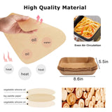 100Pcs Baking Paper Liners for Air Fryers - Rectangular Baking Sheets for Ninja Foodi Smart XL, DualZone & More Models - Air Fryer Accessories Palksky