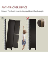 AUEYTVR Metal Armoire Wardrobe Closet Storage Cabinet with Hanging Rod,71'' Metal Wardrobe Cabinet with 2 Doors and 2 Adjustable Shelves for Bedroom, Laundry Room, Cloak Room AUEYTVR