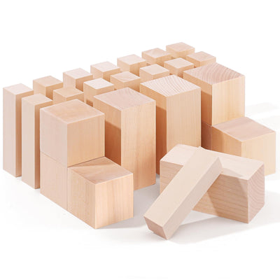 24Pcs Basswood Carving Blocks,3 Sizes Whittling Wood Basswood Blocks Wood Carving Kit for Beginners Kids and Adults