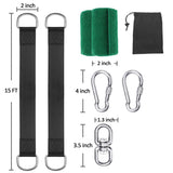 Werflyto Safe Tree Swing Hanging Straps Kit, 3FT/10FT/15FT/20FT, Heavy Duty Holds 5500LBS Extra Long Adjustable Tree Swing Straps, Easy & Fast Way to Hang Any Swing or Hammock(15 FT) Werflyto