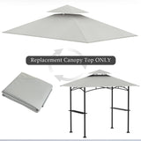 COVBOARD Grill Gazebo Replacement Top, 5 * 8 Outdoor BBQ Gazebo Top Cover, Double Layer BBQ Gazebo Top Canopy for Model #L-GG001PST-F(Gary) COVBOARD