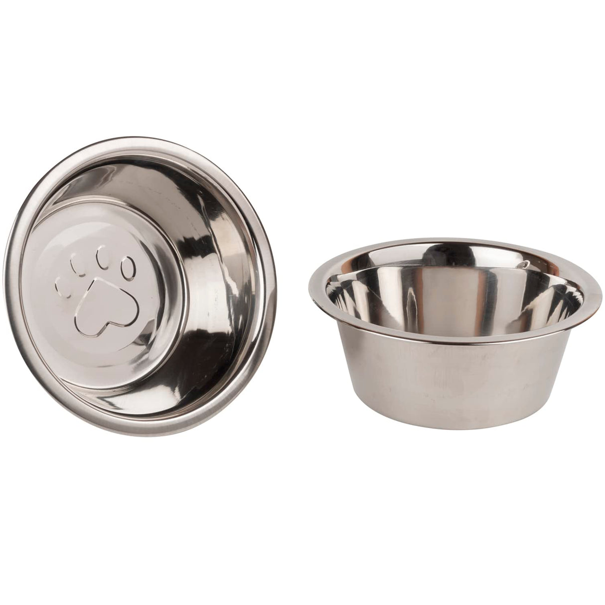 GoCraft Raised Dog Bowls for Small Dogs | Modern Farmhouse White Washed Elevated Wooden Stand Feeder with 2 Stainless Steel Bowls for your Pet Food & Water GoCraft