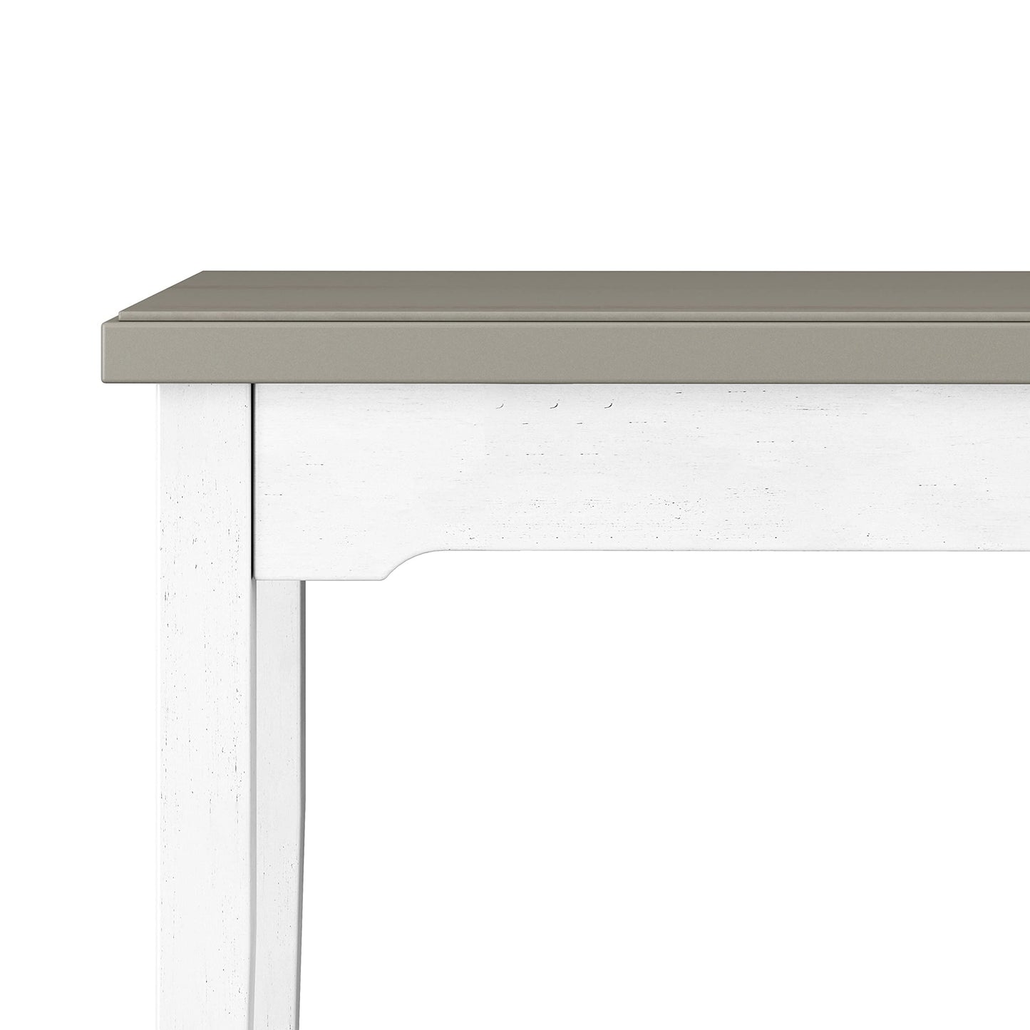 Hillsdale Furniture Hillsdale Clarion Side, Distressed Gray/Sea White Counter Height Table - WoodArtSupply