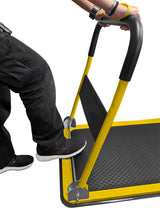 Upgraded Foldable Push Cart Dolly | 330 lbs. Capacity Moving Platform Hand Truck | Heavy Duty Space Saving Collapsible | Swivel Push Handle Flat Bed Wagon - Yellow Lifetime Appliance Parts