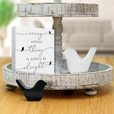 Every Little Thing is Gonna Be Alright Birds Wooden Box Sign Farmhouse Wood Box Sign Spring Art Blocks Desk Shelf Tabletop Home Decor (with 2 Wood Bird Statues) Bifez