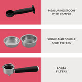 SUR LA TABLE KITCHEN ESSENTIALS 6-IN-1 Espresso Maker - Brew Lattes, Cappuccinos and Single or Double Espressos, Automatic Milk Frother and Digital LED Touchscreen Display, 1350w Sur La Table