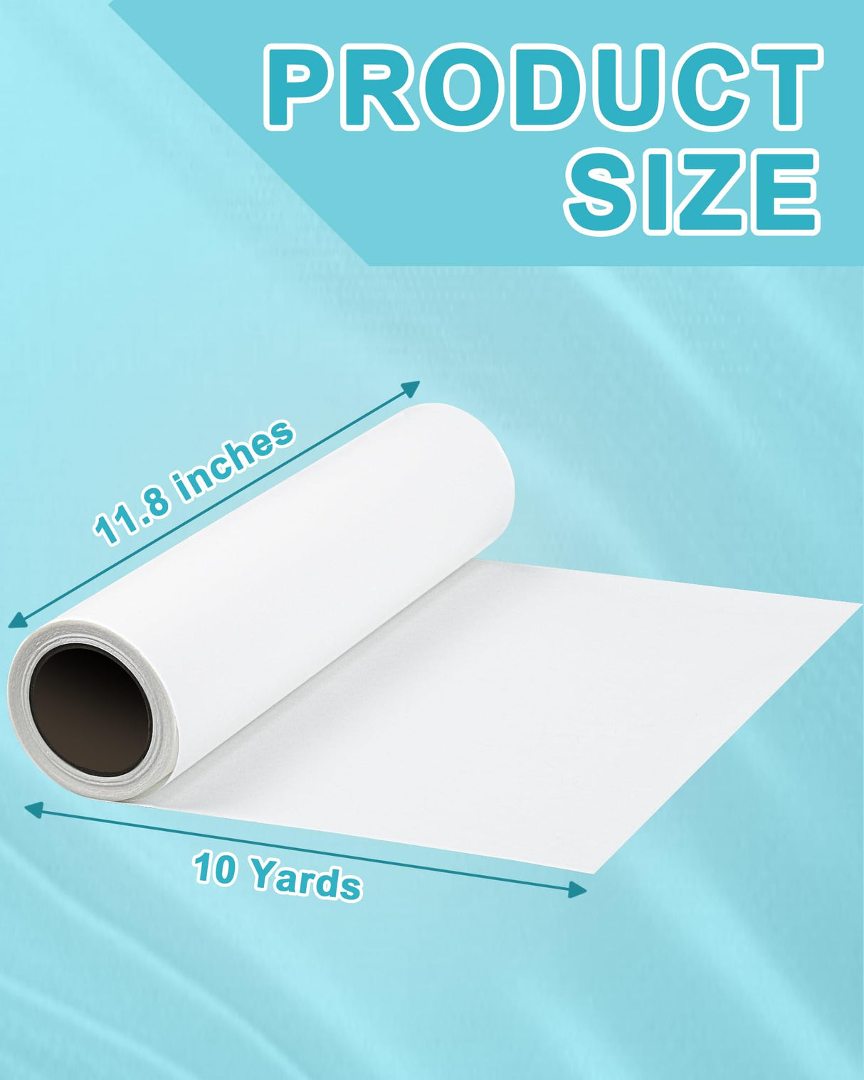 PLANTIONAL Double Sided Iron On Adhesive Film: 11.8 inch x 10 Yards Medium Weight Double-Sided Press-on Patch Heat Melt Fabric Glue Sheet Permanent Fusible Adhesive PLANTIONAL