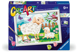 Ravensburger CreArt Sheep and Lamb Paint by Numbers Kit for Kids - 23723 - Painting Arts and Crafts for Ages 9 and Up Ravensburger
