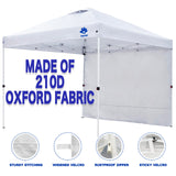 Fanpat Instant Canopy Tent Sidewalls for 10x10 Pop Up Canopy Waterproof,99% UV Protection，3 Piece Sidewalls, White(3PCS Sidewall Only, Canopy Tent NOT Included) FANPAT