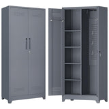 STEELIST 73" H Utility Storage Cabinet, Tall Cabinet with Doors and Shelves, File Cabinet with Pegboard, Heavy Duty Garage Storage Cabinets for Home Office, School, Basement, Gym STEELIST