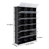 Generic 12-Tier Portable 72 Pair Shoe Rack Organizer 36 Grids Tower Shelf Storage Cabinet Stand Expandable for Heels, Boots, Slippers (Black) Generic