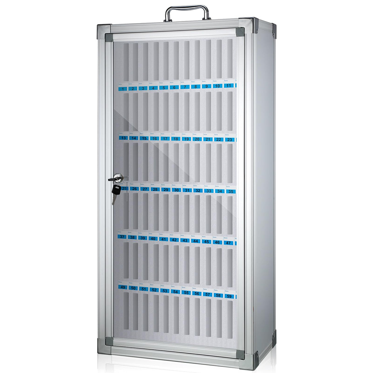 Amylove Cell Phone Locker Cabinet Aluminum Alloy Pocket Chart Storage Locker Box Cabinet Wall-Mounted Cell Phones Storage Cabinet Cell Phones Locker Amylove