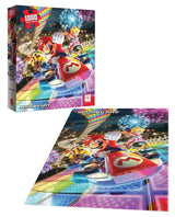 Mario Kart “Rainbow Road” 1,000 Piece Jigsaw Puzzle | Collectible Super Mario Puzzle Artwork Featuring Mario, Princess Peach, and Bowser | Officially-Licensed Nintendo Puzzle & Merchandise USAOPOLY
