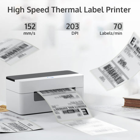 OFFNOVA Shipping Label Printer, USB 4x6 Label Printer for Shipping Packages, High Speed Thermal Printer, Supports ShipStation UPS FedEx Ebay OFFNOVA