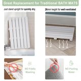 Non-Slip Bath Bamboo Shower Mat - Bathroom Floor Rug for Spa Sauna Pool Indoor Outdoor Bath Bathtub Entryway - Easy Maintenance & Portable baqor