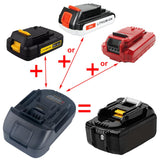 Replacement for Makita 18V Lithium Battery Adapter for Makita 18V LXT Cordless Tool, Convert for Black+Decker/Stanley/Porter-Cable 20V Lithium Battery to Makita 18V Lithium-Ion Battery Converter QINIZX