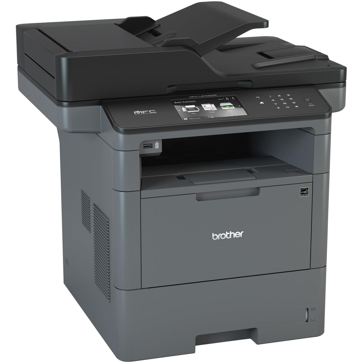 Brother Monochrome Laser Multifunction Printer, MFC-L6700DW, Advanced Duplex, Wireless Networking Capacity, 70-Page ADF Capacity Black,20.4" x 19.5" x 16.8" Brother