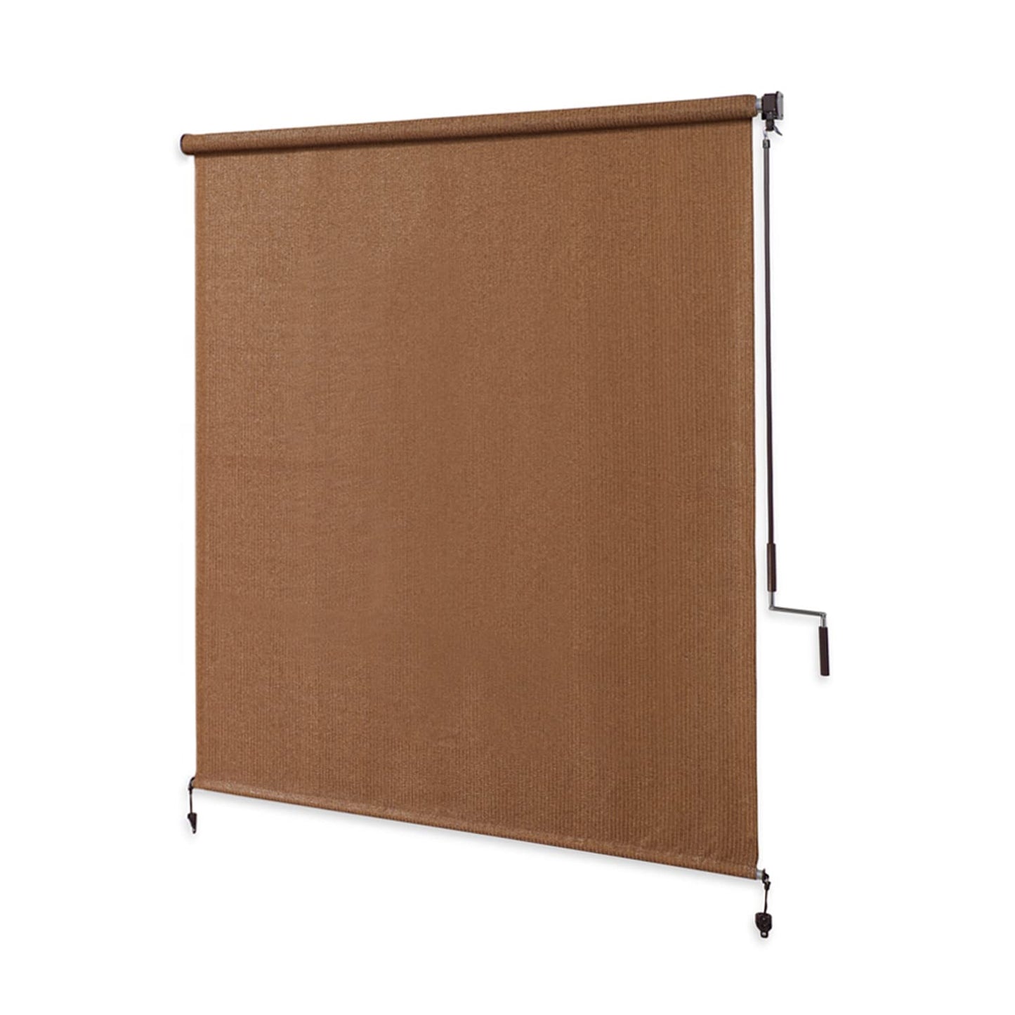 Coolaroo Exterior Roller Shade, Cordless Roller Shade with 90% UV Protection, No Valance, (4' W X 6' L), Mocha