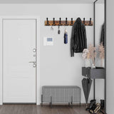 Homagic Coat Rack Wall Mount 31.5'' Coat Hanger Wall Mount Burnt Brown Coat Hooks for Wall Rustic Towel Racks for Bathroom Living Room Coat Hat Cloth Homagic