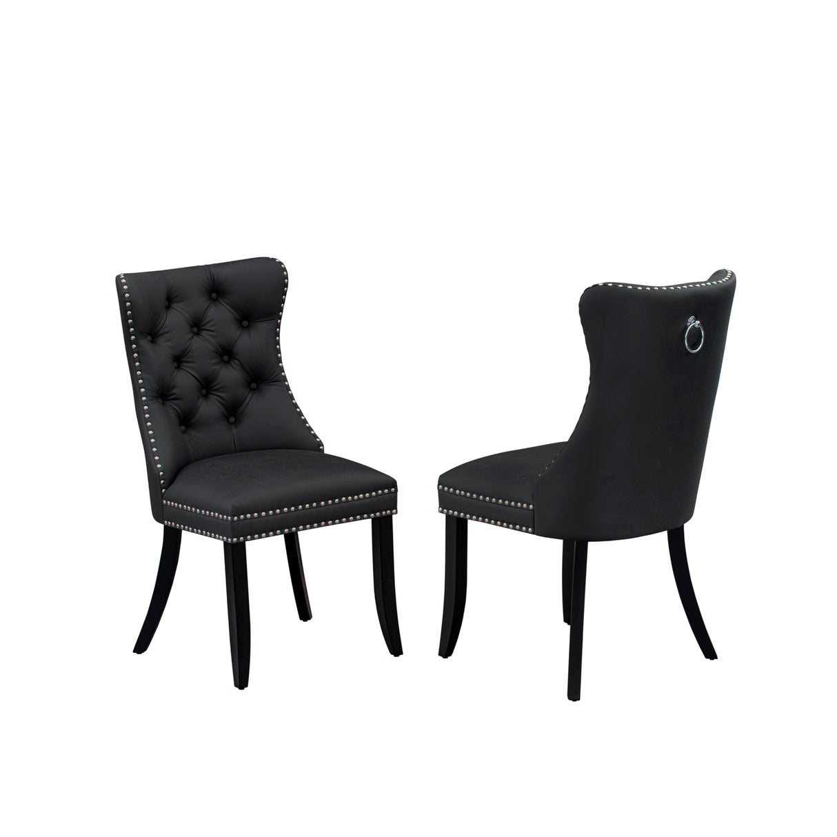 East West Furniture DUDA6-BLK-12 6 Piece Dining Table Set Contains a Rectangle Solid Wood Table and 4 Upholstered Chairs with a Bench, 36x60 Inch, Black East West Furniture