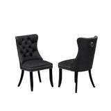 East West Furniture DUDA6-BLK-12 6 Piece Dining Table Set Contains a Rectangle Solid Wood Table and 4 Upholstered Chairs with a Bench, 36x60 Inch, Black East West Furniture