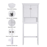 Spirich Over The Toilet Storage Cabinet, Bathroom Shelf Over The Toilet, Over Toilet Bathroom Organizer (White) Spirich