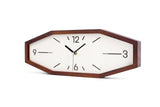 DaguyS Wooden Retro Wall Clocks, 18 Inches Square Clocks Rectangular Wall Clock Battery Operated Silent Non-Ticking, for Kitchen Living Room Office Home Desk Bedroom (Brown) DaguyS