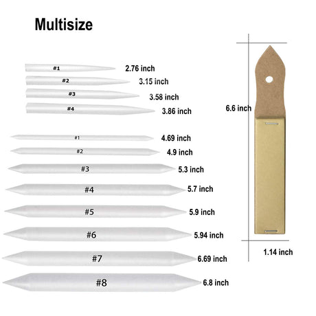 KOOTIKO 33 Pcs Blending Stumps and Tortillions Paper Art Blenders Drawing with Sandpaper Pencil Sharpener Extension Kneaded Eraser Rubbing Sponge for Student Artist Charcoal Sketch Drawing Tool KOOTIKO