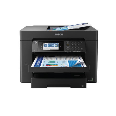 Epson Workforce Pro WF-7840 Wireless All-in-One Wide-Format Printer with Auto 2-Sided Print up to 13" x 19", Copy, Scan and Fax, 50-Page ADF, 500-sheet Paper Capacity, 4.3" Screen,Black Epson
