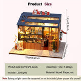 DIY Miniature House Kit with LED Light,Japanese Style Dollhouse Miniature House Kit,Mini House kit Ideal Gifts for Birthday Christmas CHOOYIH