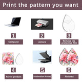 200 pcs Sublimation Earring Teardrop Blanks Bulk Double-Sided MDF Wood Blank Sublimation Earring for Sublimation White Tear Drop Earrings for DIY Craft AiDiYGECO