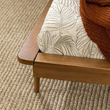 Mid Century Modern Solid Wood Twin Bed Frame with Spindle Headboard in Caramel Walker Edison