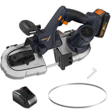 2-1/2 inch Band Saw Cordless, MAXXT Brushless Power Metal Bandsaw 20V MAX 2.5" Cutting Capacity 6 Speeds Adjustable, Not Hot Sparks When Cutting MAXXT